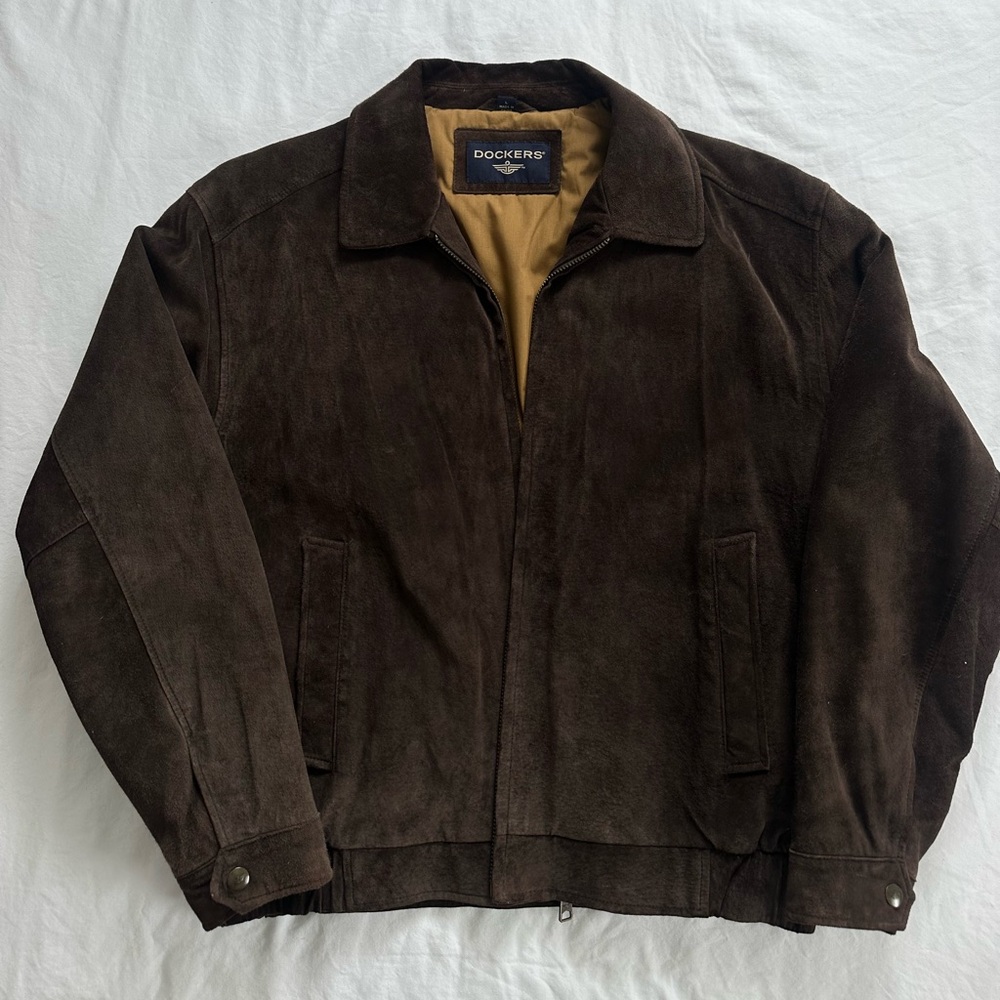 Dockers Men's Dark Brown Suede Jacket
